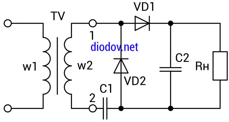 Схема умножителя напряжения постоянного тока