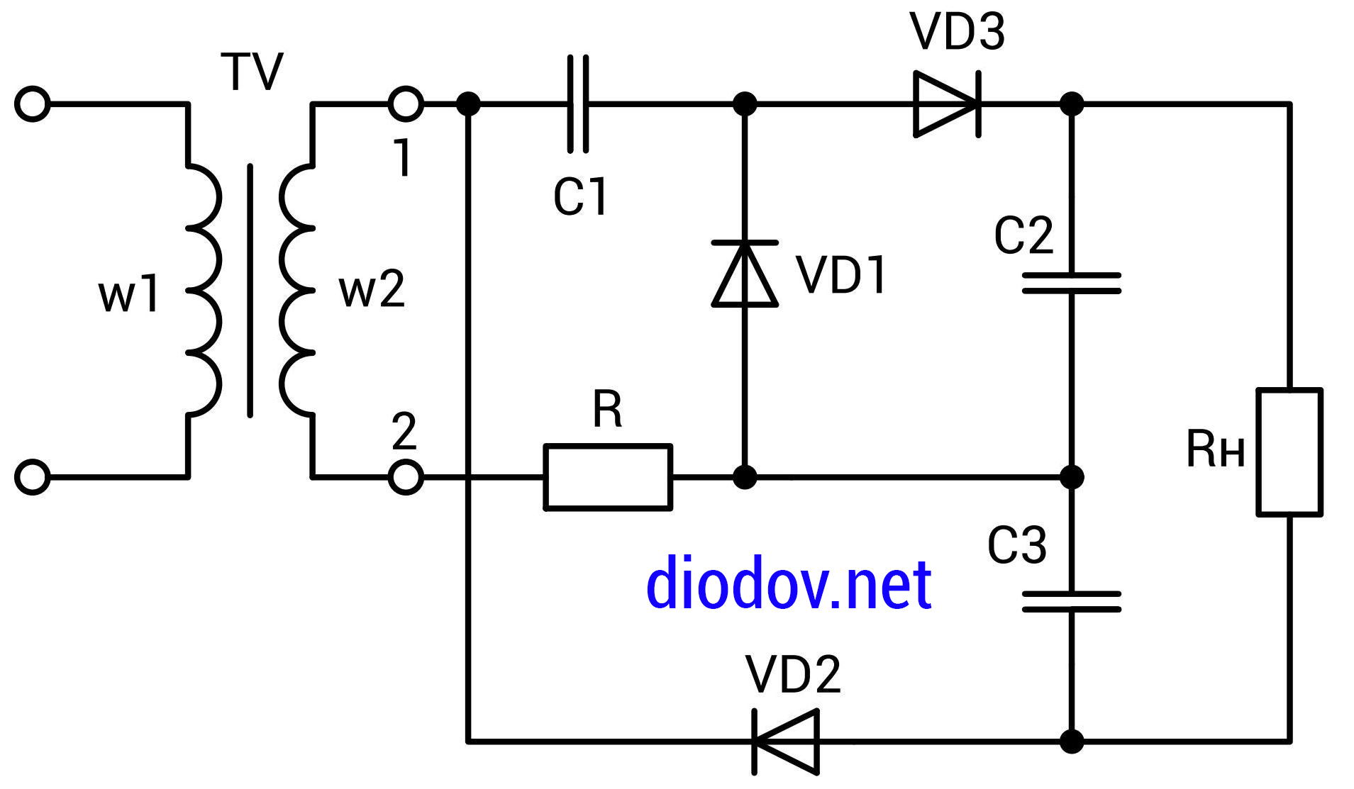 Умножитель напряжения ⋆ diodov.net