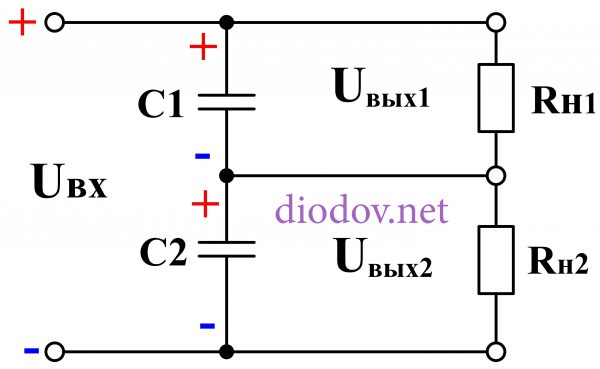Емкостной делитель напряжения ⋆ diodov.net