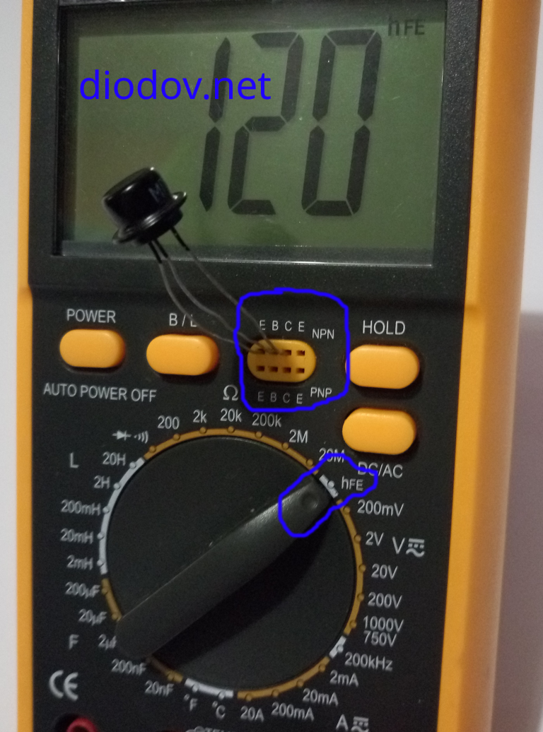 Как проверить транзистор мультиметром ? diodov.net
